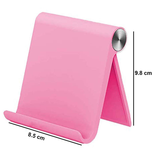 SYGA Portable Foldable Cell Phone Stand, Multi Angle Adjustable Mobile Stand for All Smartphones, Android, Samsung, Xiaomi, OnePlus, Tablet, Mobile Stand for Table, Office, Gift, Bed (Black)