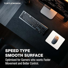 TURTLEWINGS | Mousepad |Aesthetic Strawberry Mousepad – 22x18 cm, 3mm Thick | Abstract Design Non-Slip Rubber Base | Office, Study & Gaming Use | Premium Smooth Surface 2 (Design 08)