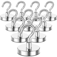 DIYMAG Magnetic Hooks 15pcs 30lbs Cruise Essentials 2026 Magnet Hook | Neodymium Heavy Duty Strong Magnets Hanging Ship Cabins Refrigerator Fridge Classroom Beach Vacation Kitchen Grills Home Tool