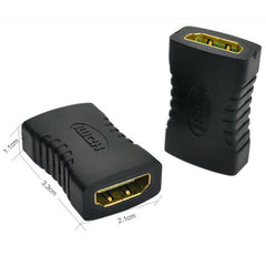 SYGA HDMI Female to Female HDMI Coupler Extension Adapter 4K HDMI Extender HDMI Coupler, Support 3D 4K 8K PC TV Projector (Pack of 2) - Black