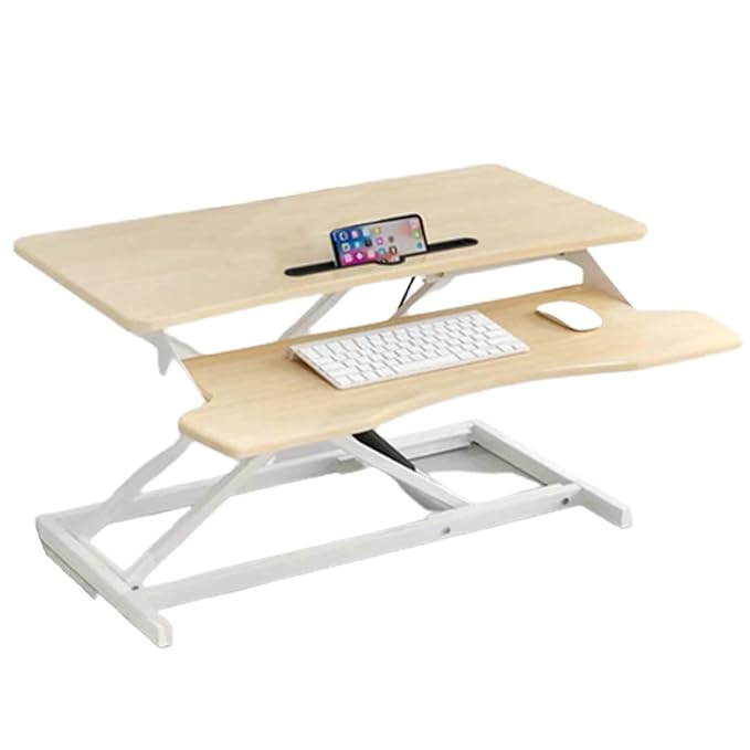 SYGA Height Adjustable Standing Table Computer Lifting Laptop Desk Converter Desk Lifting Legs 80 X 40 X 15 CM (Black)