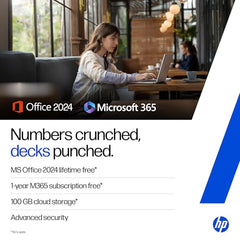 HP 15 Smartchoice, Intel Core Ultra 5 125H 12 TOPS, 24GB DDR5 (Upgradeable) 1TB SSD,Anti-Glare, FHD, 15''/39.6cm,Win11, M365*Office24, Silver, 1.65kg, FD1458TU, FHD Camera w/Shutter, Backlit AI Laptop