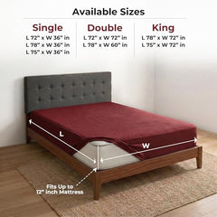 MollisHomes Mattress Protector Single Size, 72x36 Inches, Grey