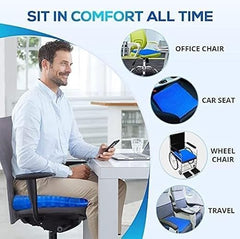 1Pc Egg Gel Seat Cushion for Office & Car, Home – Cooling Gel Technology with Memory Foam – Silicone Rubber Seat Pillow, Comfort & Support for Sciatica, Back, Tailbone Pain Relief ((Pack of 1 ))
