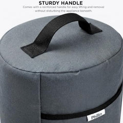 PHILLIN Polyester Dust Cover for Glass Electric Kettle With Open Pocket Waterproof, Dustproof and Washable Easy to Clean, Universal Fit, Durable (Grey)