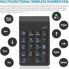 SMARTTECH USB Wired Numeric Keypad, Portable Number Pad with 18 Keys, Plug & Play External Numpad for Laptop PC Computer, Slim Compact Design for Office Accounting Data Entry Windows Mac