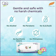 Himalaya Nature Touch Water Wipes for Baby's Sensitive Skin | 72NxPack of 3 | With Organic Coconut Oil | 99% Pure Water | 100% Plant-Based Biodegradable Wipes