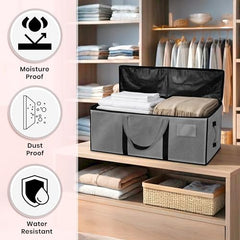 Storite 81 L Jumbo Super-Size Nylon Heavy Duty Underbed Storage Bag | Moisture Proof Multi-Purpose for Toys/Blankets/Clothes/Moving Bags With Strong Handles Rectangular (87x26x36 CM) - Teal