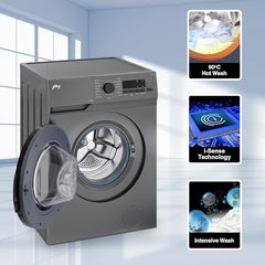 Godrej 9 Kg 5 Star with 5 Years Comprehensive Warranty, Steam Wash, Digi Inverter Motor, 1400 RPM Spin Motor, Fully Automatic Front Load Washing Machine (WFEON ZUS 9014 5.0 IDCRM GLWH, Glacial White)