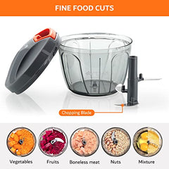 Artikel Manual Chopper & Blender with Storage Lid | Chops Vegetables, Nuts & Fruits | Blends Flour | Egg Beater | Meat Mincer | Large - 900 ml + Vegetable Peeler (Combo Pack)