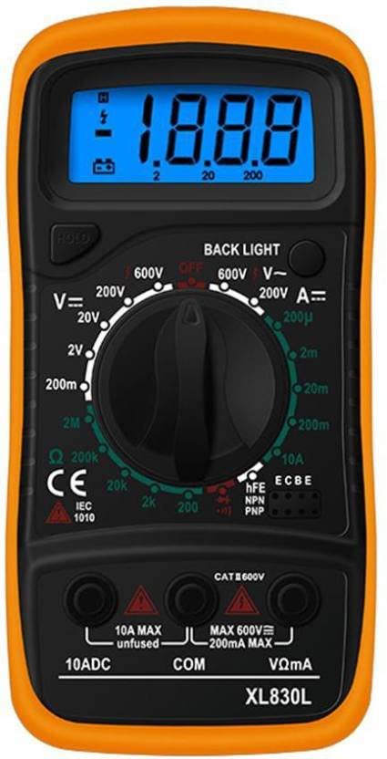SYGA Digital Multimeter LCD AC DC Measuring Voltage Current for Indoor Outdoor Professional Use