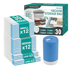 16 Travel Compression Bags Vacuum Packing, Roll Up Travel Space Saver Bags for Luggage, Cruise Ship Essentials (6 Large Roll/6 Medium Roll/4 Small Roll)