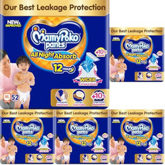 Mamypoko pants All night absorb| Pant Style Baby Diapers Large Size(L), 124 Count,(62*2) Ideal for 9-14Kgs|1 Diaper= Upto All night Absorption|Wider Crisscross Sheet|Gentle Coco Care| 12hr Leakage Protection| Prevents Heaviness.