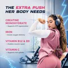 Wellcore Creatine Monohydrate For Women (33 Servings, Cranberry Crush)