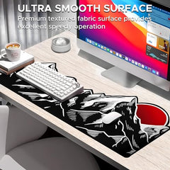 Ant Esports Snow Dragon Unique Mouse Pad Gaming Mouse Pad Extended Mouse Mat for Mouse Keyboard with Stitched Edges Waterproof Non-Slip Base Mousepads for Office Home Shop Gaming Extra Large_Blue