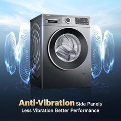 Bosch 10 kg 5 Star Front Load Fully Automatic Washing Machine, AI ActiveWater, Automated Dosing of Detergent, Inbuilt heater,14 Wash Programs,60L Large Drum,Cast Iron Grey, WGA254IRIN (2026 model)
