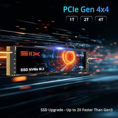 SIX NVME M.2 SSD PCIe 4.0-1TB m.2 2280 ssd, Read UP to 7350MB/s SSD 1TB for Gaming PS5 Memory Storage Expansion with Heatsink, Internal Solid State Hard Drive PCIe gen 4x4 Nvme for Laptop Desktop pc