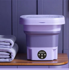 ZYNTO 11LPortable Mini Washing Machine, Foldable Washing Machine Top Load Fully Automatic with 3 Modes Spinner and Dryer, Semi Automatic Bucket Washer for Travel, Home, Baby Clothes (Multi) (STANDARD)