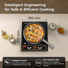 Prestige Atlas Neo 1200W Induction Cooktop (Black, Indian Menu Option)