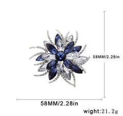 SYGA Brooch Pin Fashion Crystal Rhinestone Jewellery Pin Vintage Clothing Accessories Decoration Versatile Flower Brooches For Women- S215