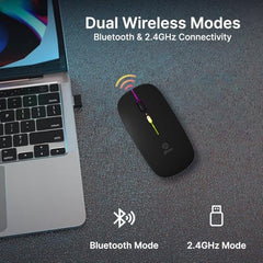 pTron Flick M12 Wired USB Mouse with 4 Buttons, 1600 DPI Optical Sensor, Precision Tracking, RGB Lights, 4 Adjustable DPI, Plug & Play Use, Ergonomic Design, for Windows OS (Black)