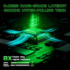 ATTACK SHARK R85 HE Hall Effect Gaming Keyboard, 75% Rapid Trigger, 8KHz