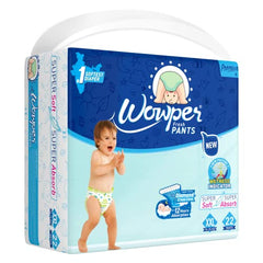 Wowper Easy Pants Baby Diaper | Medium Size Diapers | Diapers with Wetness Indicator | Upto 12 Hrs Absorption | 7-12 Kg | 34 Counts