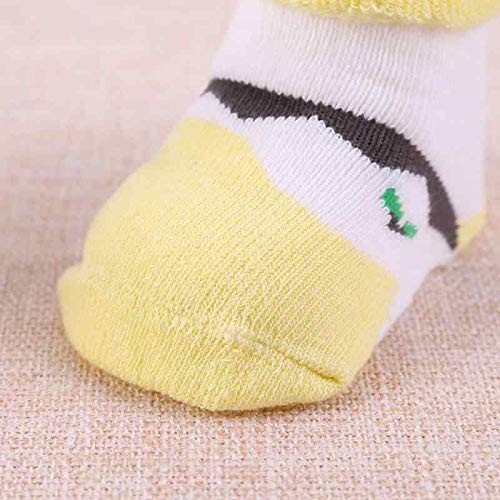 SYGA Baby Boys & Baby Girls Warm Thick Turn Cuff Ankle Socks Cotton Soft Warm Winter Socks (Small) Set of 3 for 0-12 Months Baby