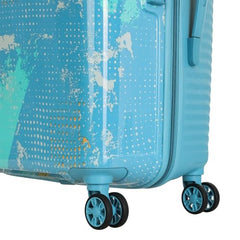 Kamiliant by American Tourister ATHER | Printed Trolley Bag Set of 3 (55+68+79 cms) for Travel|Hard Case Polypropylene (PP) Suitcase|360° 8-Wheel Spinner Luggage Trolley|Combination Lock | Black