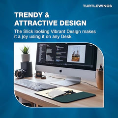 TURTLEWINGS | Mousepad | Inspirational Quote Mousepad – 22x18 cm, 3mm Thick | Abstract Design Non-Slip Rubber Base | Office, Study & Gaming Use | Premium Smooth Surface 3