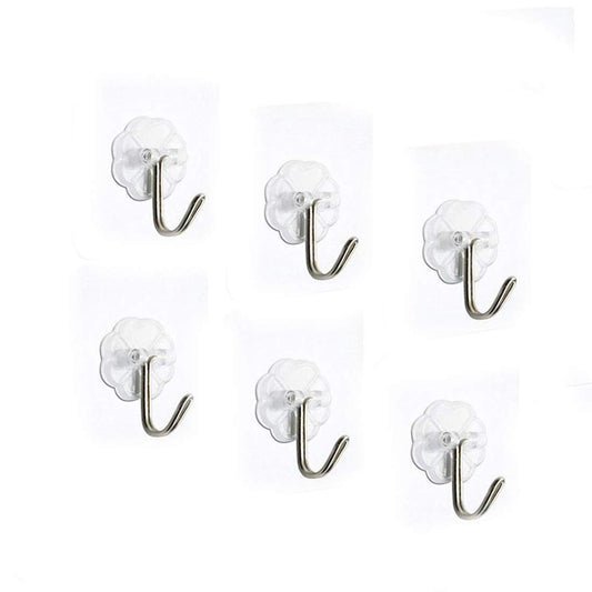 SYGA Set of 6 Self Adhesive Single Hook Multipurpose Hanger