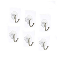 SYGA Set of 6 Self Adhesive Single Hook Multipurpose Hanger