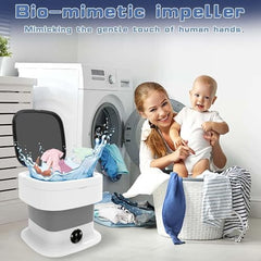 Mini Laundry Machine 1.5L Portable Laundry Machine and Spinner for Baby Clothes, Underwear, Socks; Ideal for Travel, Dorms, Camping