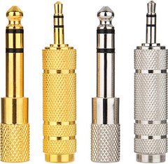 LipiWorld® Headphone Adapter 6.35mm Male to 3.5mm Female and Audio Stereo Plug 3.5mm Male to 6.35mm Female (Available Color 6 Pieces Combo)