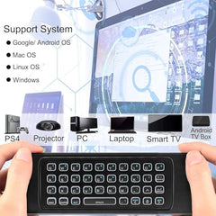 ETZIN Mini Wireless Keyboard,H20 with Touchpad, Colorful Backlit Small Wireless Keyb-oard,Full Size Touchpad, Handheld IR Remote Keyboard for Android TV Box Windows etc (EPL-600KM)