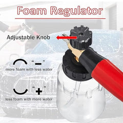Fieldstar Car Pressure Washer Gun with Transparent Foam Cannon | Heavy Duty Car Wash Foam Gun with 1/4" Quick Connector & 1L Bottle | Compatible with STARQ,Vantro, Aimex,Shakti, iBELL