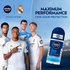 Nivea Woody Fresh Active Roll On For Men, Anti-Perspirant, 50 Ml & Men Body Wash, Deep Impact, 3 In 1 Shower Gel For Body, Face & Hair, With Microfine Clay, 250 Ml