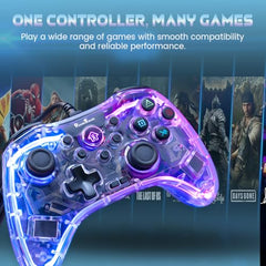 PunnkFunnk Gaming Controller Lite Wireless Bluetooth Gamepad for Android, iOS, PC & Smart TV with Turbo Function, Ergonomic Grip, Rechargeable Battery (X1 Pro Wired)