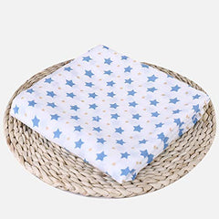 SYGA 1 Piece Organic Cotton Baby Muslin Swaddle_Blue Star