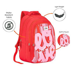 Genie Elsie School Backpack For Girls |19 In-36 Ltr with Laptop Sleeve, Rain Cover and Three Compartments with Padded Shoulders |Best for Books,Stationery,Lunch Box & Essentials - Lavendar,Multicolor
