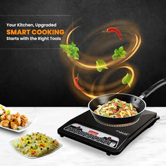 CADLEC CookMate_5 2000W Induction Cooktop for Home & Kitchen | Quick & Efficient Cooking, 7 Cooking Modes, LED Display, Auto Shut-Off & Overheat Protection | BIS Approved, 2-Year Warranty | Black