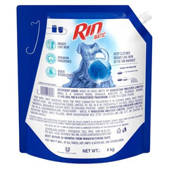 RIN Matic Liquid Detergent, 2Kg, for Dazzling Brightness, with Bright Lock Technology, Long-Lasting Fragrance, for Top Load Washing Machines