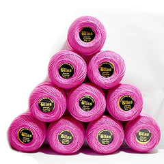 Dhruv Crafts Crochet Cotton Thread Yarn for Cross Stitch, Knitting, Embroidery & Craft Projects, Mercer Crochet Thread Ball, Shade B25 Red, 20 Gram, 0.5 MM Thickness, Sewing & DIY Supplies