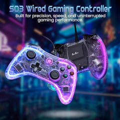 PunnkFunnk Gaming Controller Lite Wireless Bluetooth Gamepad for Android, iOS, PC & Smart TV with Turbo Function, Ergonomic Grip, Rechargeable Battery (X1 Pro Wired)