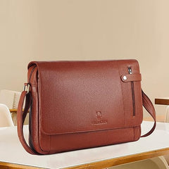 WildHorn Genuine Leather Laptop Messenger Bag for Men | Stylish Office Bag with a Padded Laptop Compartment & Adjustable Strap | Designed to Fit Laptops up to 14 Inches | Backed by a 1-Year Warranty