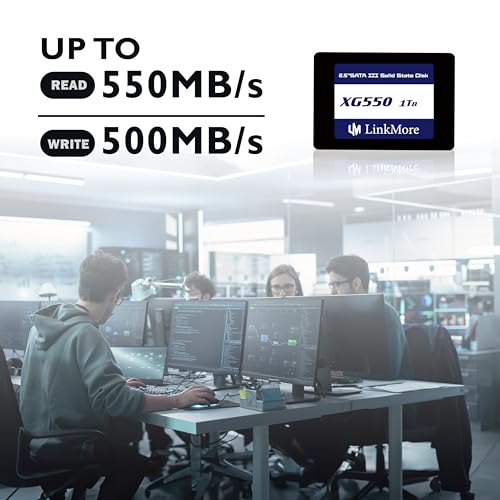 LinkMore XG550 1TB 2.5” SATA III (6Gb/s) Internal SSD, Solid State Drive, Read Speed Up to 500MB/s, 2.5 inch for Laptop and PC Desktop