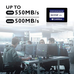 LinkMore XG550 1TB 2.5” SATA III (6Gb/s) Internal SSD, Solid State Drive, Read Speed Up to 500MB/s, 2.5 inch for Laptop and PC Desktop