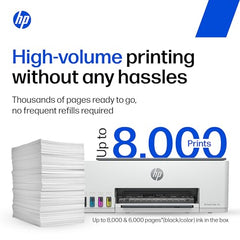 HP Smart Tank 580 All-in-One WiFi Colour Printer | 1 Extra Black Ink Bottle | 1+1 Year Extended Warranty on Registration| Up to 8000 Black & 6000 Colour Prints I Print,Scan & Copy for Office/Home