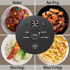 Ninja Crispi 1700W CleanCrisp Glass Air Fryer | 1.4L & 3.8L containers, Microwave, Freezer and PFAS Safe, Non-Toxic Glass Portable Cooking System with 2 year Warranty
