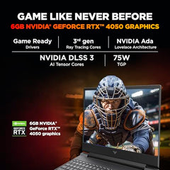 HP Smartchoice Victus, 13th Gen i7-13620H, 6GB RTX 4050, 16GB DDR4(Upgradeable) 512GB SSD, 144Hz, 300nits, 15.6''/39.6cm, Win11, Office24, Mica Silver, 2.3kg, fa2100tx, Xbox Gamepass* Gaming Laptop